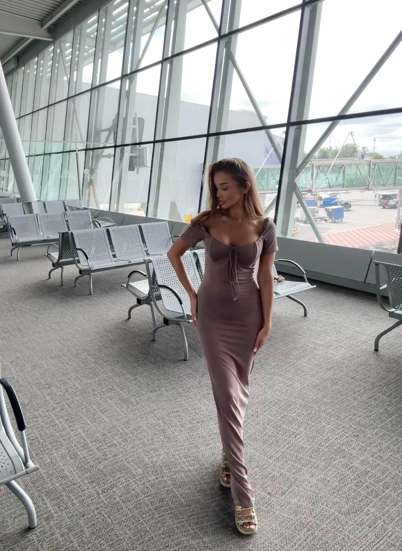 Sukienka damska Selena mocca