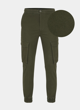 Spodnie casualowe Cargo zielone z bocznymi kieszeniami - Pako Lorente