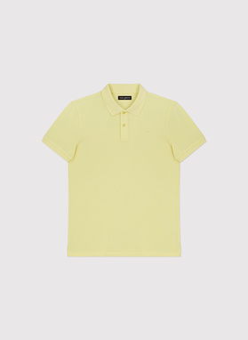 Żółte bawełniane polo męskie