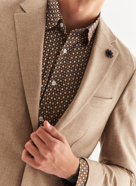 Casualowa marynarka męska w kolorze beżowym