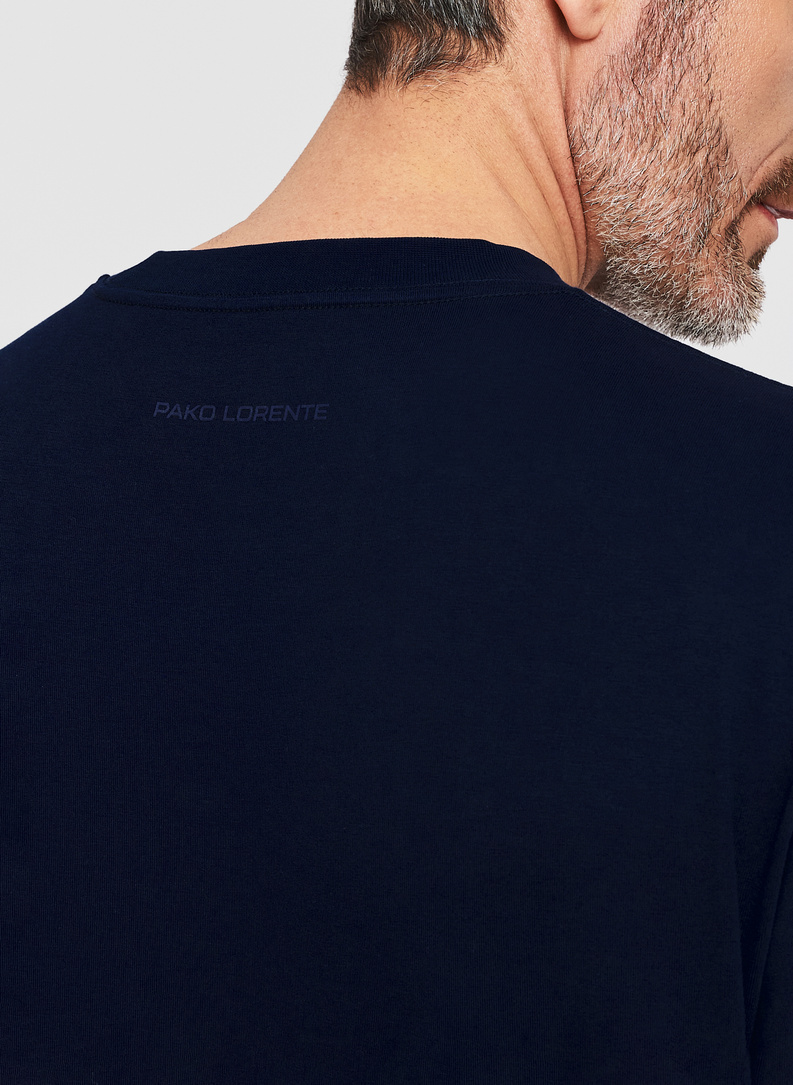 Bawełniany t-shirt oversize w kolorze granatowym