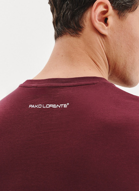 Bawełniany bordowy t-shirt