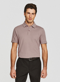 Fioletowy t-shirt polo