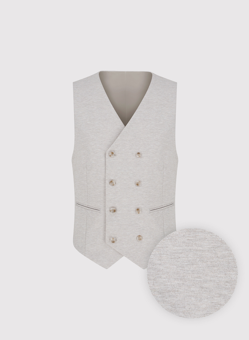 Dzianinowa kamizelka dwurzędowa