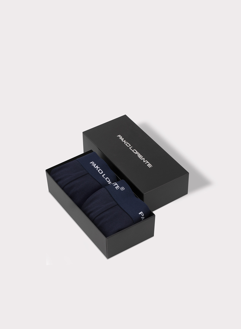 Męskie bokserki w kolorze granatowym zestaw 2 szt.  