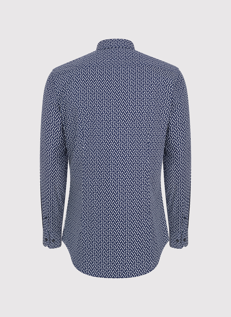 Casualowa koszula męska w mikrowzór