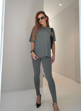 Komplet damski SARA DROP ciemnoszary