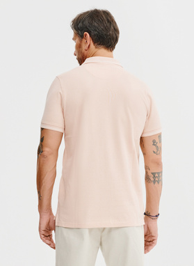 T-shirt polo w kolorze różowym