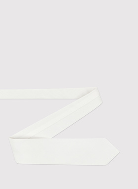 Beżowy gładki krawat