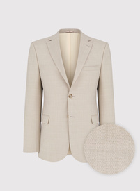 Beżowa marynarka garniturowa