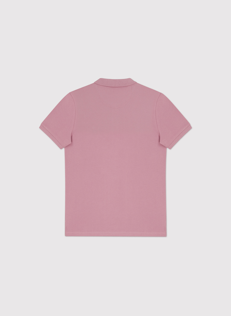 Różowe męskie polo z bawełny