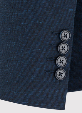 Granatowa marynarka z lnem