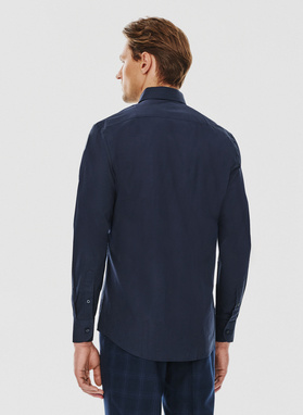 Granatowa koszula męska długi rękaw