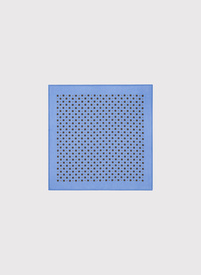 Niebieska poszetka męska w mikrowzór