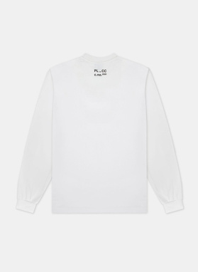 T-SHIRT Z DŁUGIM RĘKAWEM BIAŁY C20WF-TL-002-B