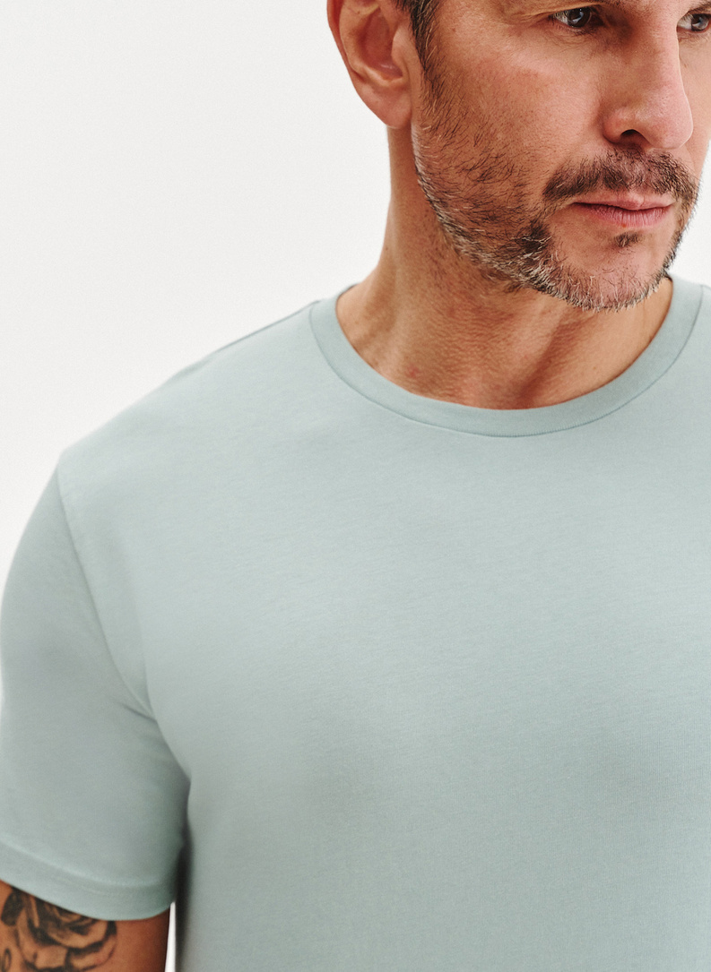 Bawełniany zielony t-shirt