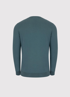 Turkusowy sweter męski