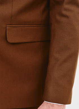 Ślubny brązowy garnitur męski