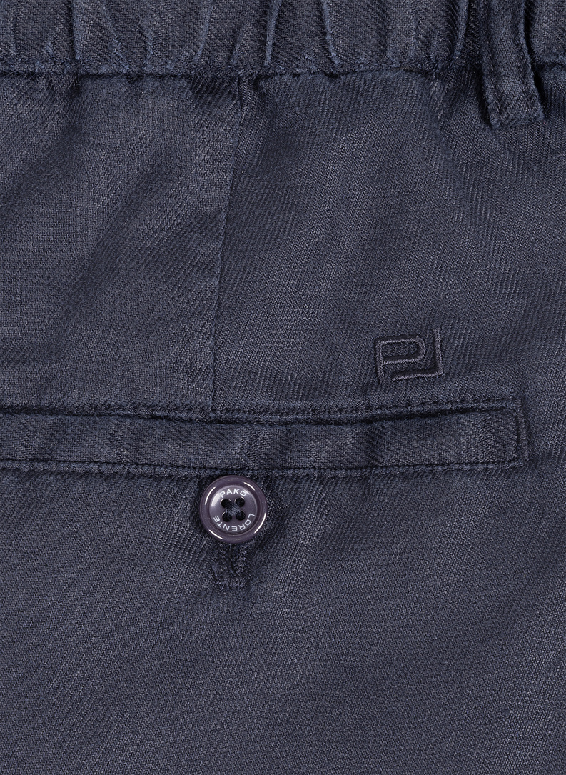 Granatowe bermudy męskie z lnu