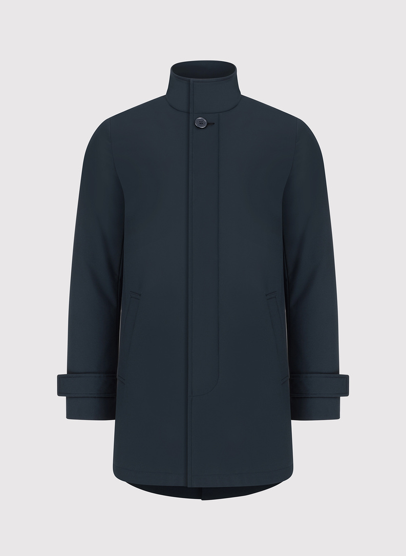 Wiosenny płaszcz męski w kolorze granatowym