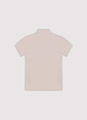 Różowy t-shirt polo z bawełną