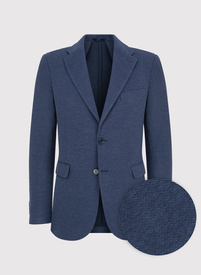 Granatowa marynarka z dzianiny