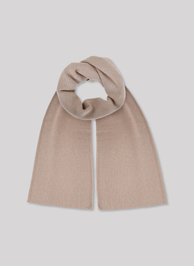 Beżowy komplet męski czapka i szalik