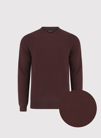 Brązowy sweter męski w serek