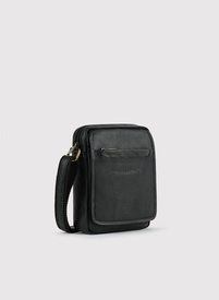 Mała skórzana torba męska z paskiem