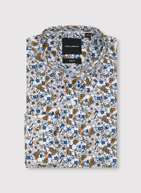 Biała koszula w kwiaty