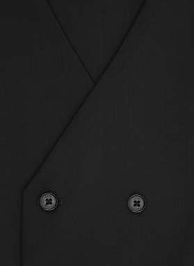 Czarna wełniana kamizelka garniturowa