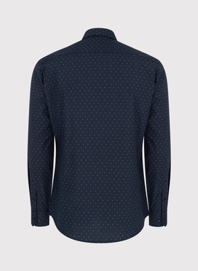 Granatowa koszula w gwiazdki