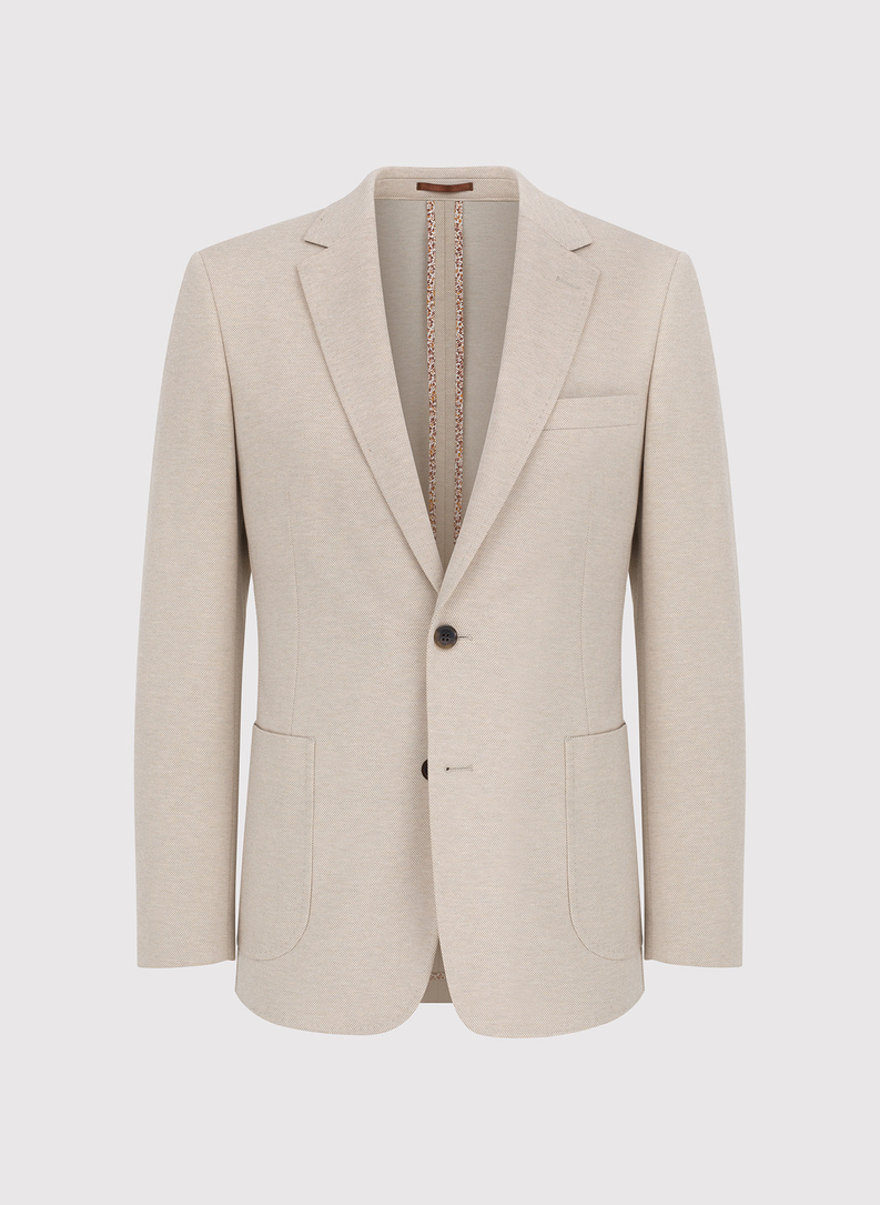 Casualowa marynarka męska w kolorze beżowym