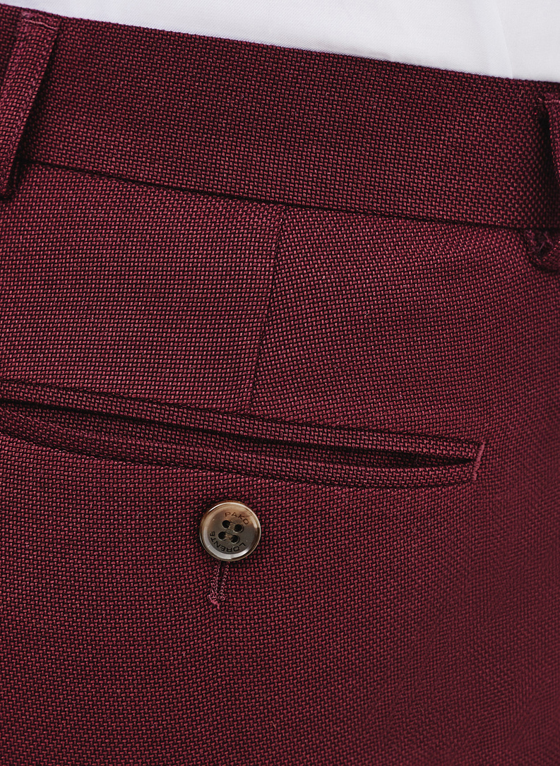 Spodnie garniturowe w kolorze bordowym