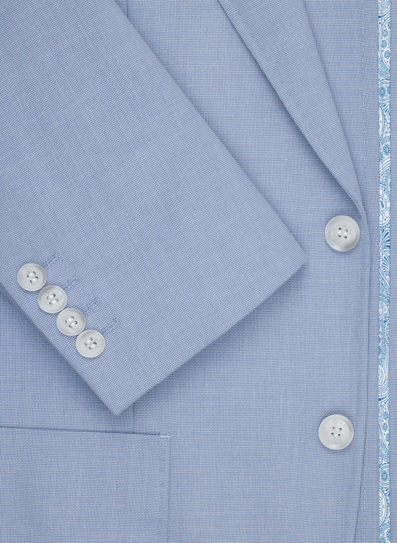 Niebieska marynarka casual z lnem