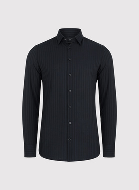 Bawełniana koszula męska w czarnym kolorze