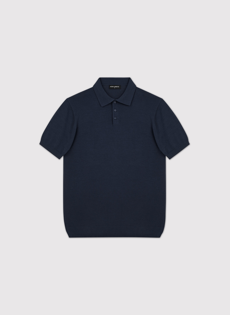 Granatowe polo z krótkm rękawem