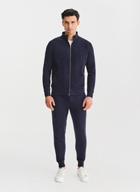 Granatowy dres męski