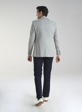 Szara marynarka męska z wełną