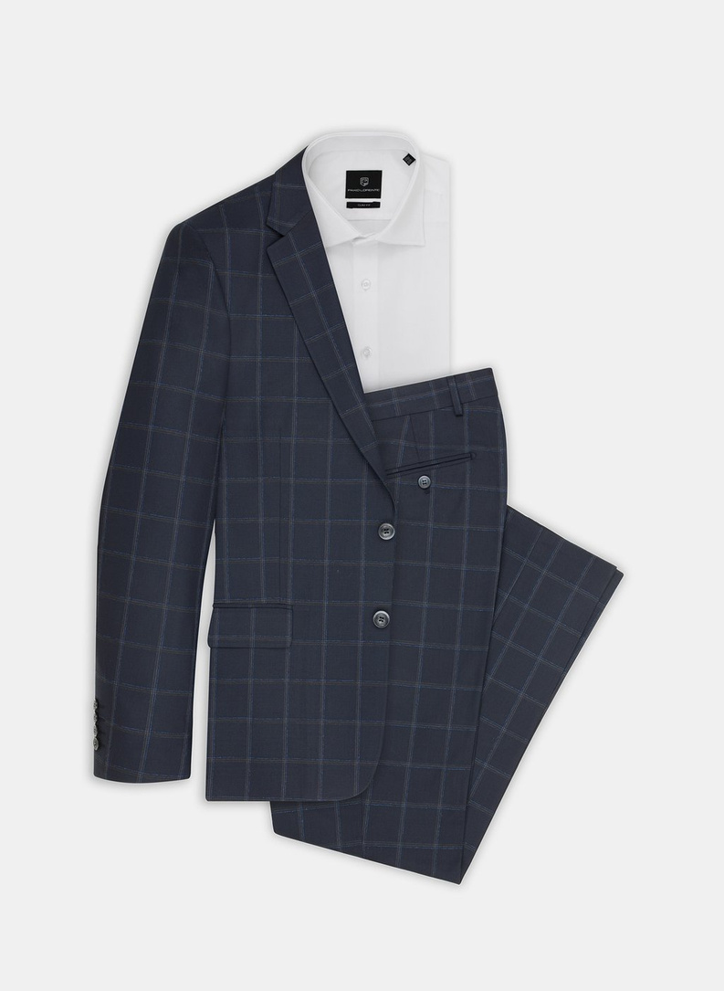 Spodnie męskie garniturowe LEON P20SF-6G-019-G