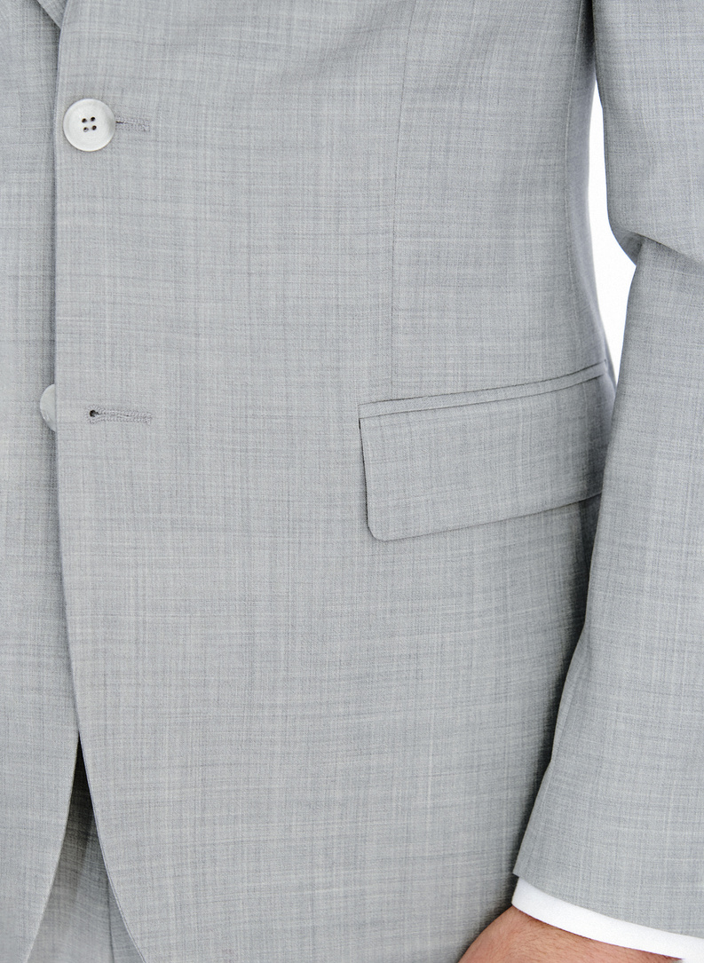 Szara marynarka garniturowa z wełny