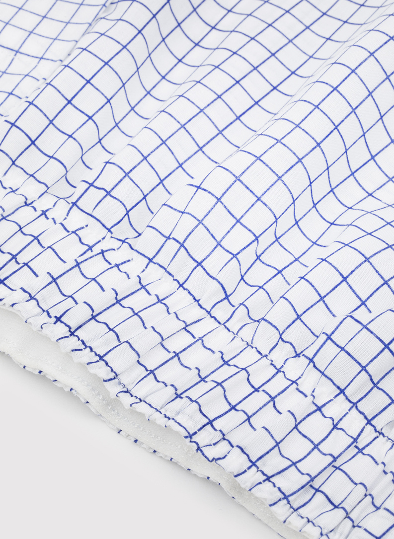 Zestaw bawełnianych bokserek męskich w drobną kratkę