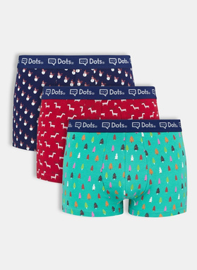 Bokserki męskie, świąteczne - 3 pary DDTS9-GX-001-X