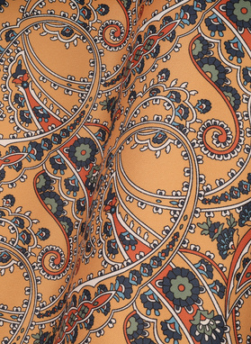 Żółta poszetka męska paisley