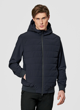 Granatowa krótka kurtka męska