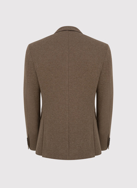 Brązowa marynarka z dzianiny