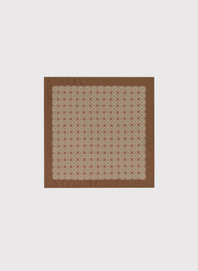 Brązowa poszetka w stylu retro 