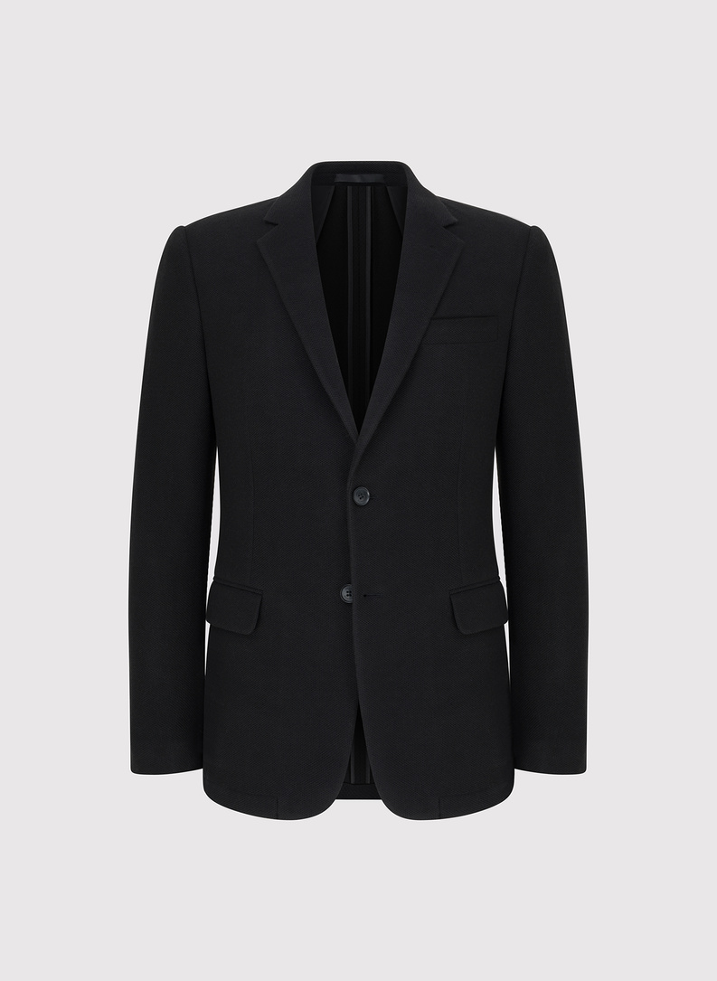 Czarna marynarka z dzianiny