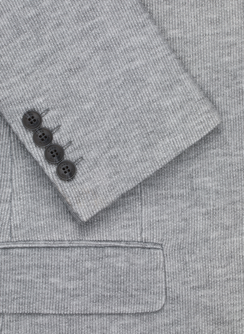 Szara marynarka melanż z dzianiny