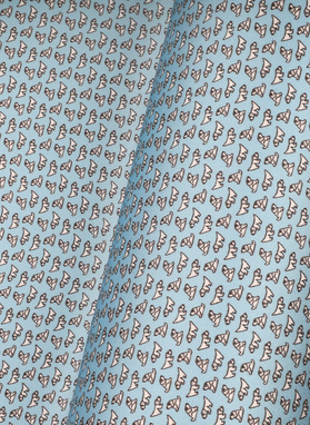 Błękitna poszetka męska w pieski